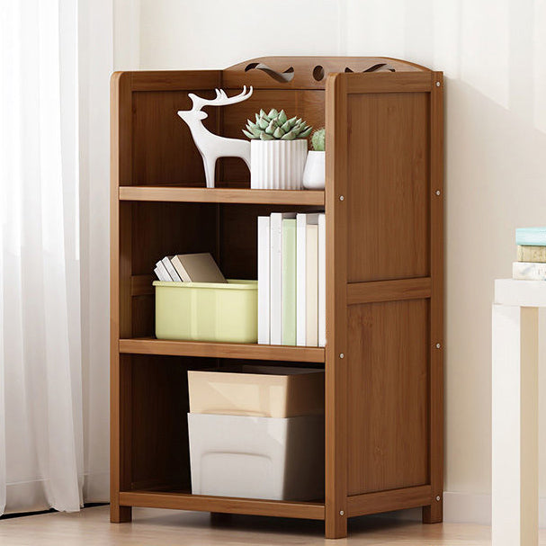 9.9" W Modern Bookcase Matte Finish Closed Back Bookshelf for Study Room 19.7"L x 9.8"W x 31.5"H Brown Clearhalo 'Bookcases' 'furn' 'furn_bookcases' 'Furniture' 'Office Furniture' 5759932