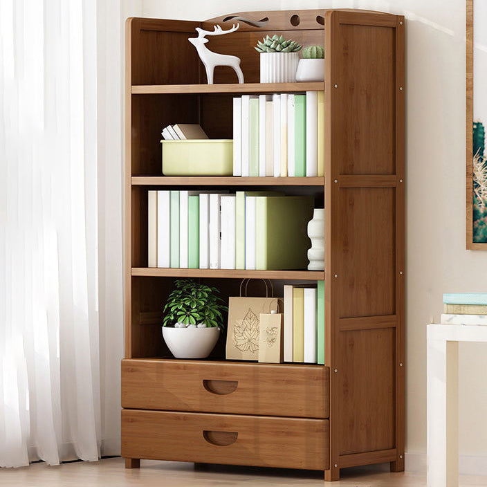9.9" W Modern Bookcase Matte Finish Closed Back Bookshelf for Study Room 27.6"L x 9.8"W x 55.1"H Wood Clearhalo 'Bookcases' 'furn' 'furn_bookcases' 'Furniture' 'Office Furniture' 5759937