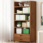 9.9" W Modern Bookcase Matte Finish Closed Back Bookshelf for Study Room 27.6"L x 9.8"W x 66.9"H Wood Clearhalo 'Bookcases' 'furn' 'furn_bookcases' 'Furniture' 'Office Furniture' 5759939