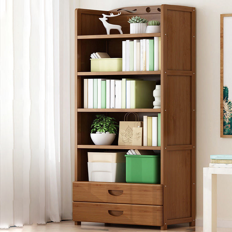9.9" W Modern Bookcase Matte Finish Closed Back Bookshelf for Study Room 27.6"L x 9.8"W x 66.9"H Wood Clearhalo 'Bookcases' 'furn' 'furn_bookcases' 'Furniture' 'Office Furniture' 5759939