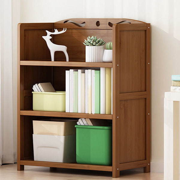 9.9" W Modern Bookcase Matte Finish Closed Back Bookshelf for Study Room 27.6"L x 9.8"W x 31.5"H Brown Clearhalo 'Bookcases' 'furn' 'furn_bookcases' 'Furniture' 'Office Furniture' 5759942