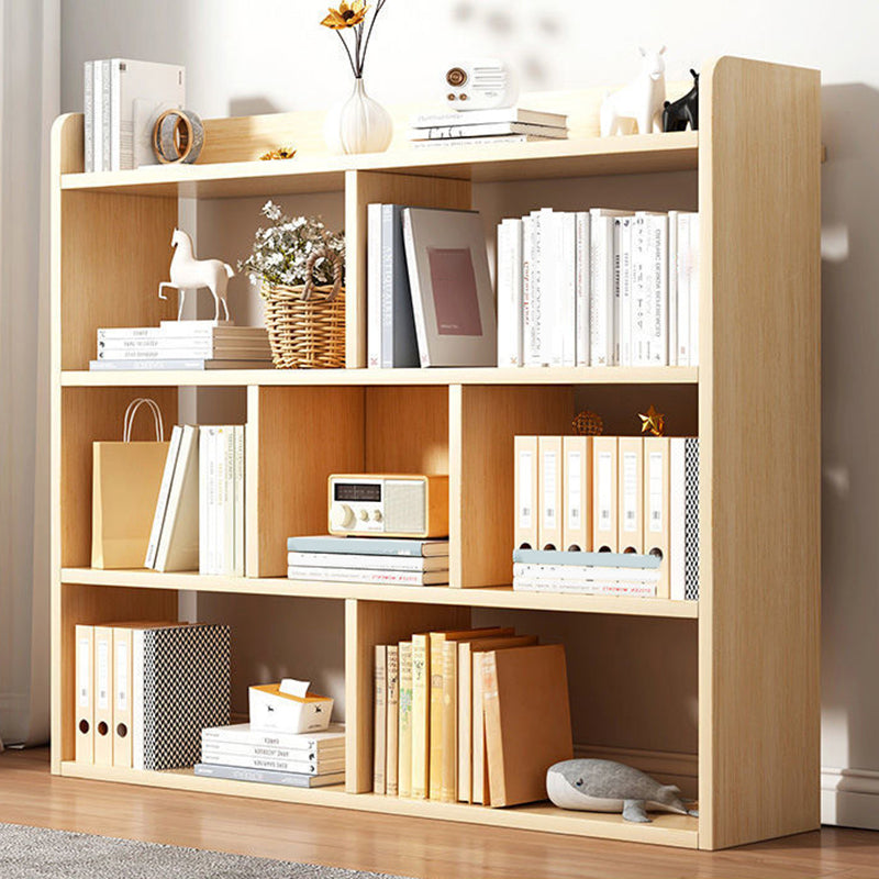 Libreria di libreria di scaffali in legno contemporanea per la sala da studio