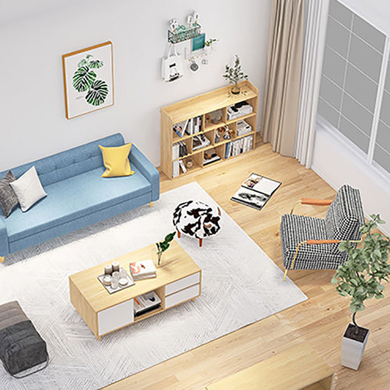 Libreria di libreria di scaffali in legno contemporanea per la sala da studio