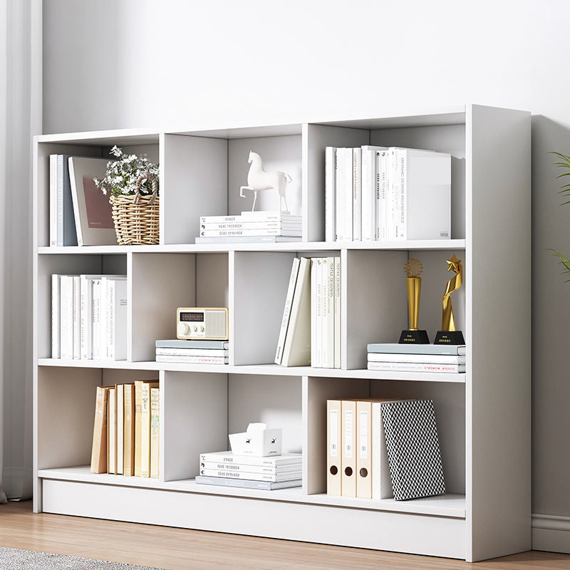 Libreria di libreria di scaffali in legno contemporanea per la sala da studio