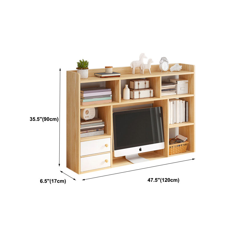 Libreria aperta di libreria aperta da 9,5 "W Modern Wooden con cassetti e scaffali