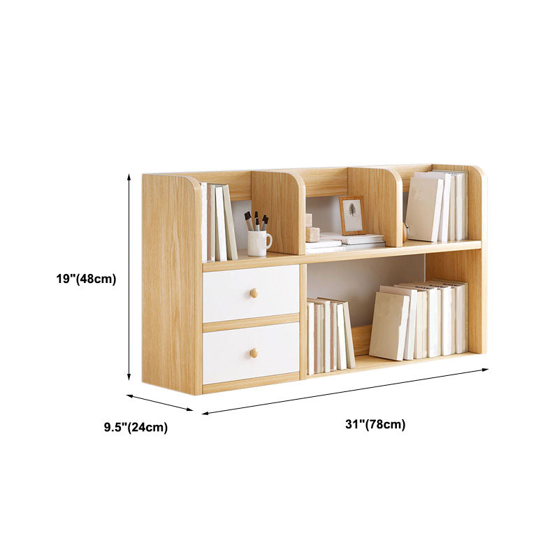 Libreria aperta di libreria aperta da 9,5 "W Modern Wooden con cassetti e scaffali