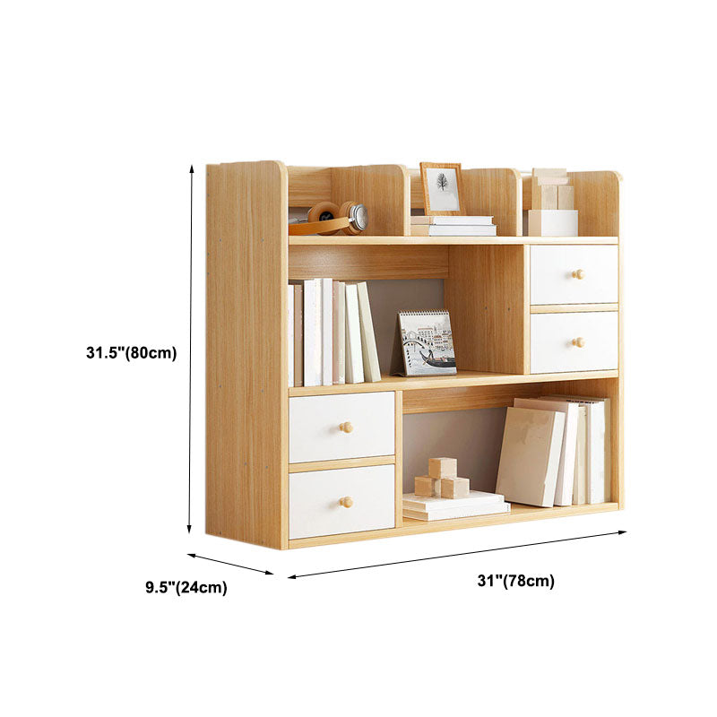 Libreria aperta di libreria aperta da 9,5 "W Modern Wooden con cassetti e scaffali