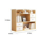 Libreria aperta di libreria aperta da 9,5 "W Modern Wooden con cassetti e scaffali