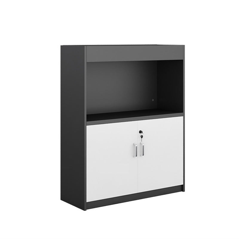 11.8 "W Wood Bidacte avec bibliothèque géométrique Multi couches dans Dark Taupe (sans plante)