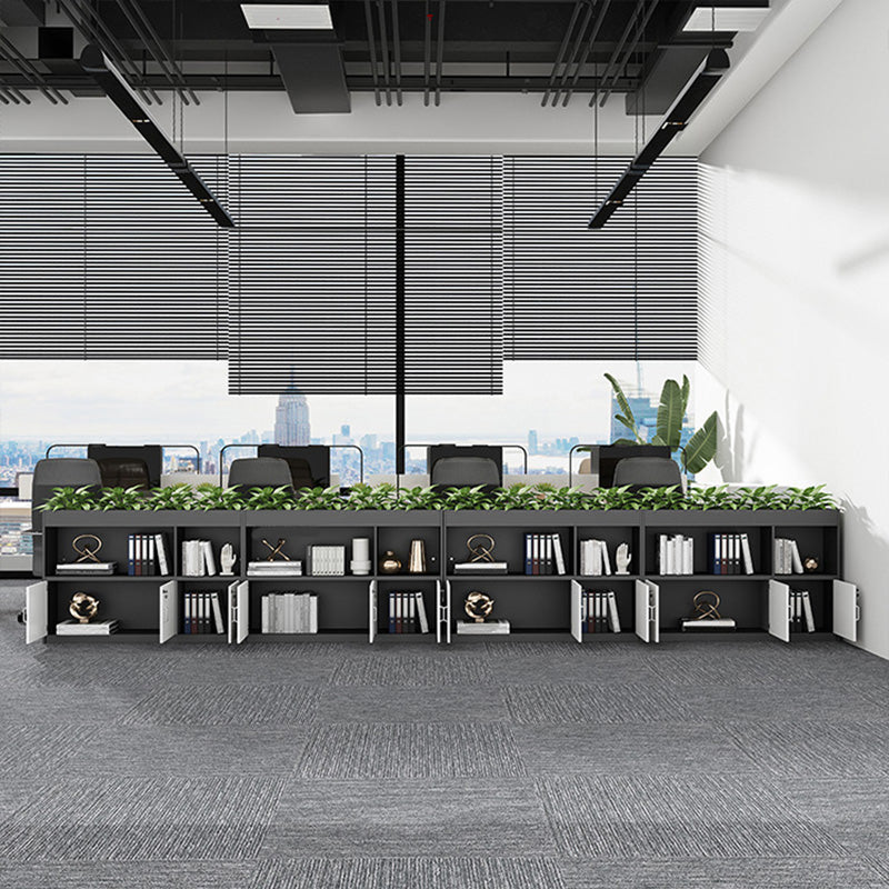 11.8 "W Wood Bidacte avec bibliothèque géométrique Multi couches dans Dark Taupe (sans plante)