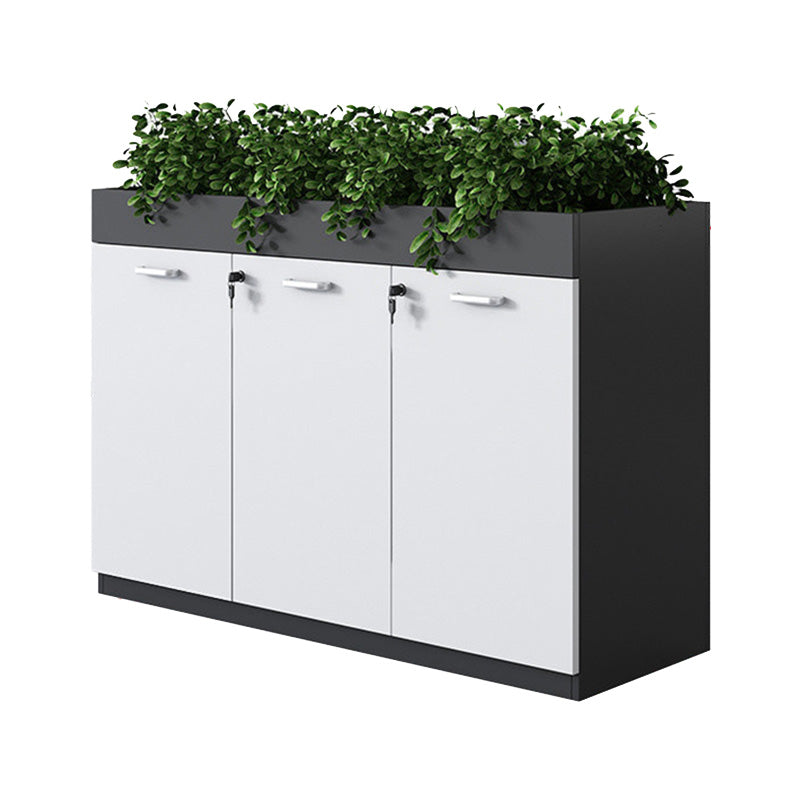 11.8 "W Wood Bidacte avec bibliothèque géométrique Multi couches dans Dark Taupe (sans plante)