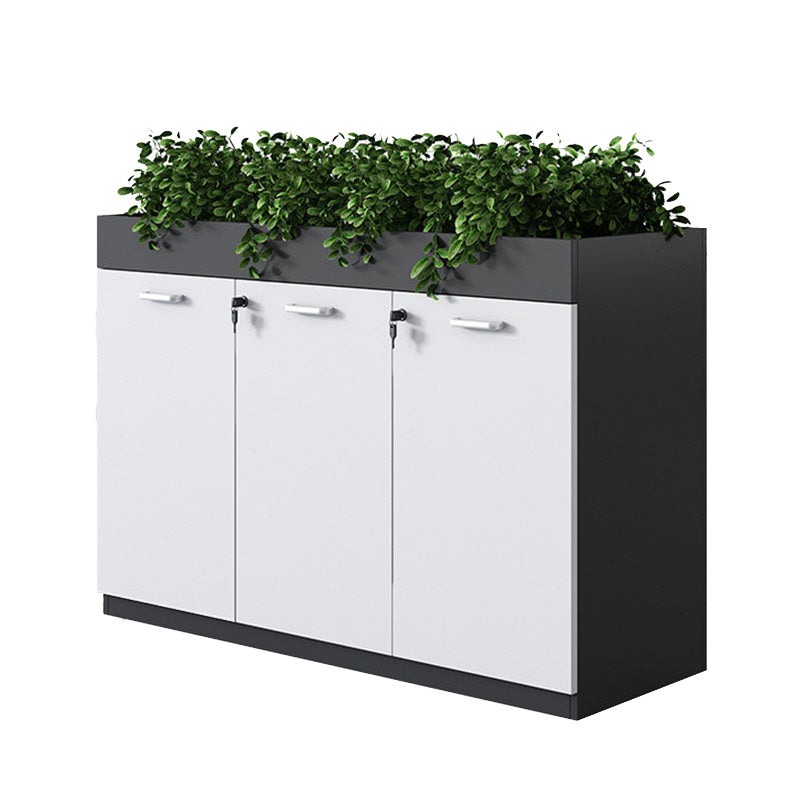 11.8 "W Wood Bidacte avec bibliothèque géométrique Multi couches dans Dark Taupe (sans plante)