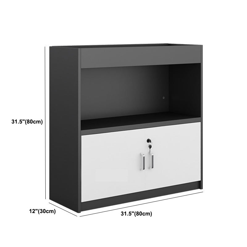 11.8 "W Wood Bidacte avec bibliothèque géométrique Multi couches dans Dark Taupe (sans plante)