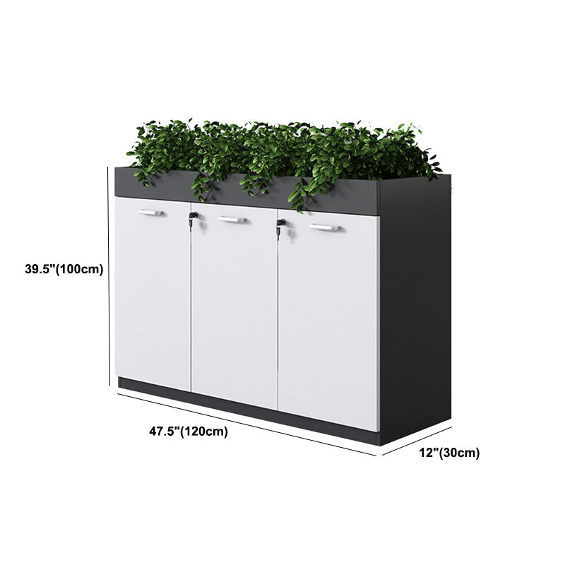 11.8 "W Wood Bidacte avec bibliothèque géométrique Multi couches dans Dark Taupe (sans plante)