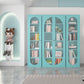 Modern Metal Bookcase Standard Shelves Included Bookshelf with Glass Doors