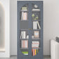 Modern Metal Bookcase Standard Shelves Included Bookshelf with Glass Doors