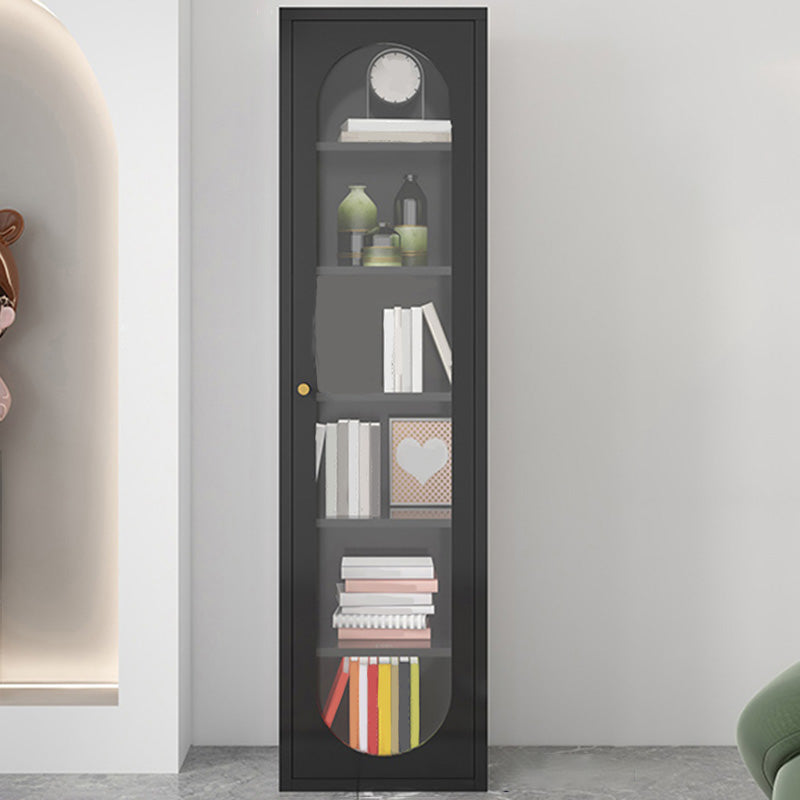 Modern Metal Bookcase Standard Shelves Included Bookshelf with Glass Doors