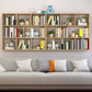 6"/8" W Modern Wooden Bookcase Wall-mounted Bookshelf with Shelves