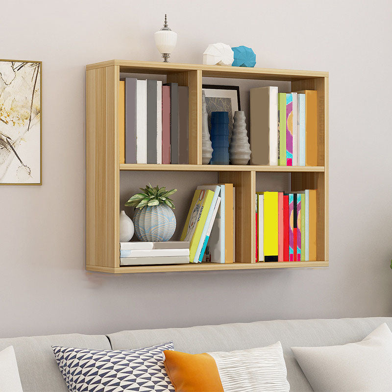 6"/8" W Modern Wooden Bookcase Wall-mounted Bookshelf with Shelves