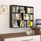 6"/8" W Modern Wooden Bookcase Wall-mounted Bookshelf with Shelves