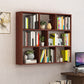 6"/8" W Modern Wooden Bookcase Wall-mounted Bookshelf with Shelves