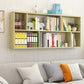 6"/8" W Modern Wooden Bookcase Wall-mounted Bookshelf with Shelves