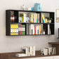 6"/8" W Modern Wooden Bookcase Wall-mounted Bookshelf with Shelves
