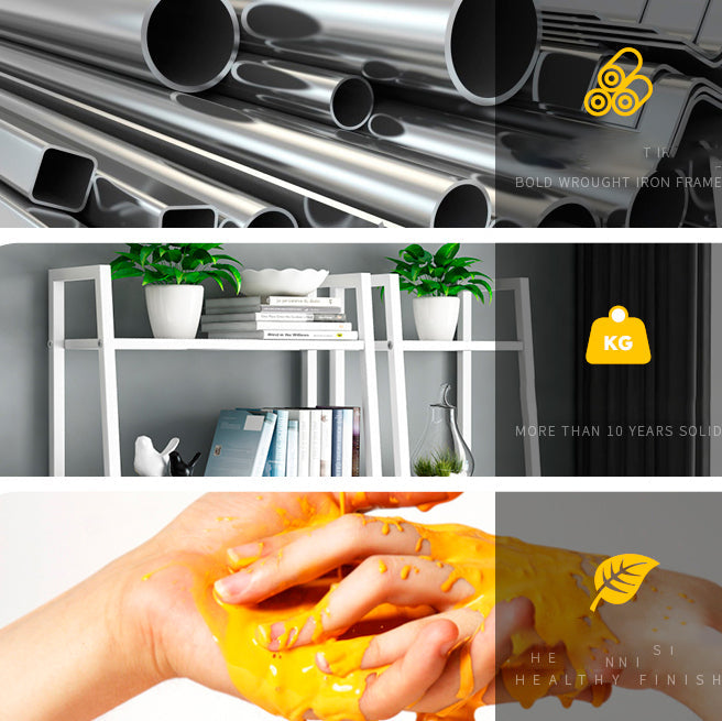 13.7 "W Bibliothèque d'échelle ouverte Bidacteur en métal Open Rangement avec étagères