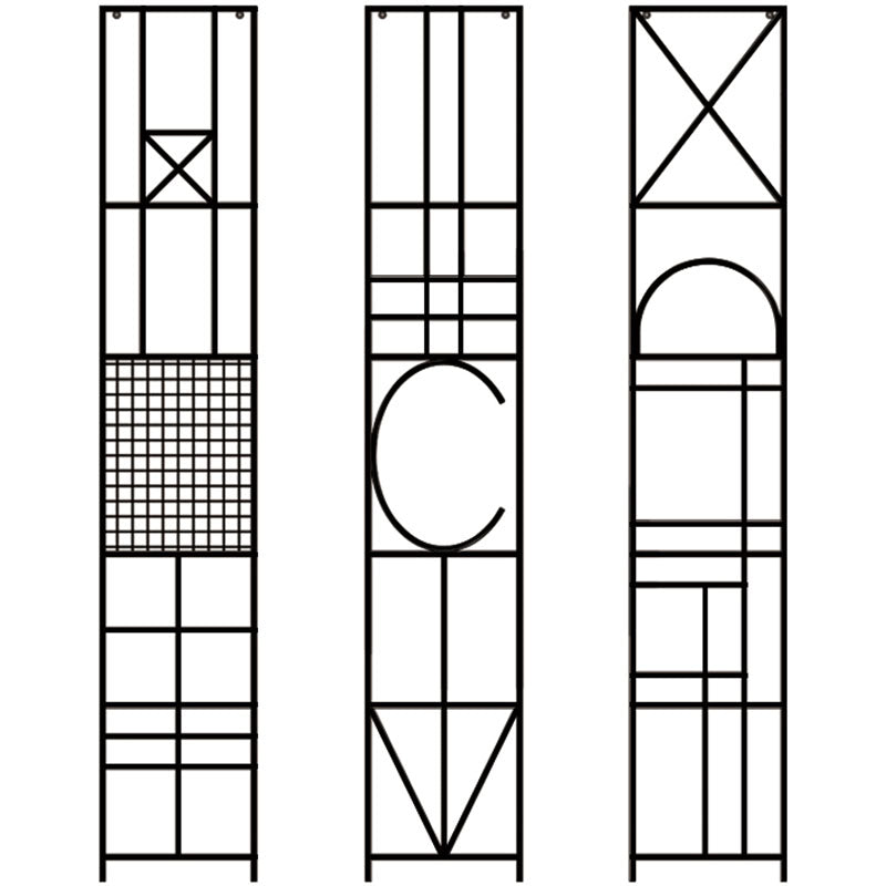 Libreria in metallo da 12 "W Open Storage Bookcase con ripiani in nero e oro