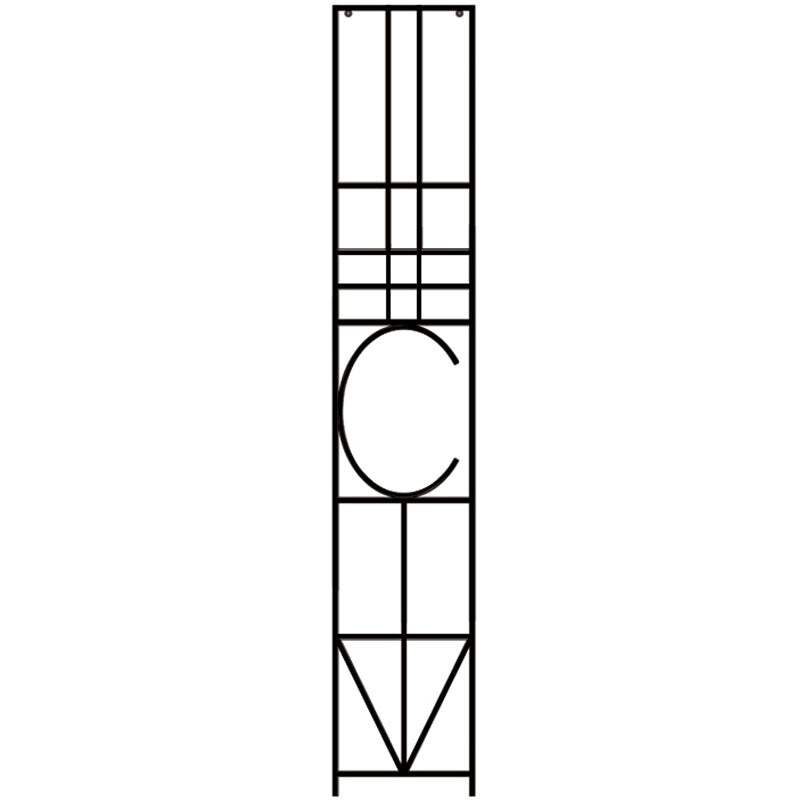 Libreria in metallo da 12 "W Open Storage Bookcase con ripiani in nero e oro