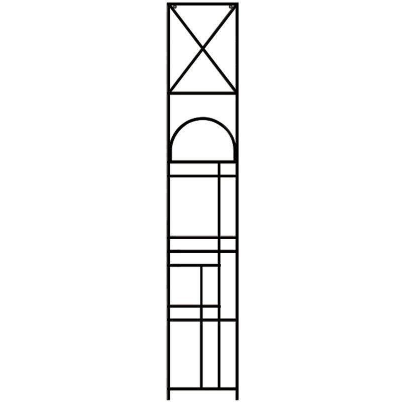 Libreria in metallo da 12 "W Open Storage Bookcase con ripiani in nero e oro