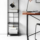 Libreria in metallo da 12 "W Open Storage Bookcase con ripiani in nero e oro