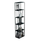 Libreria in metallo da 12 "W Open Storage Bookcase con ripiani in nero e oro