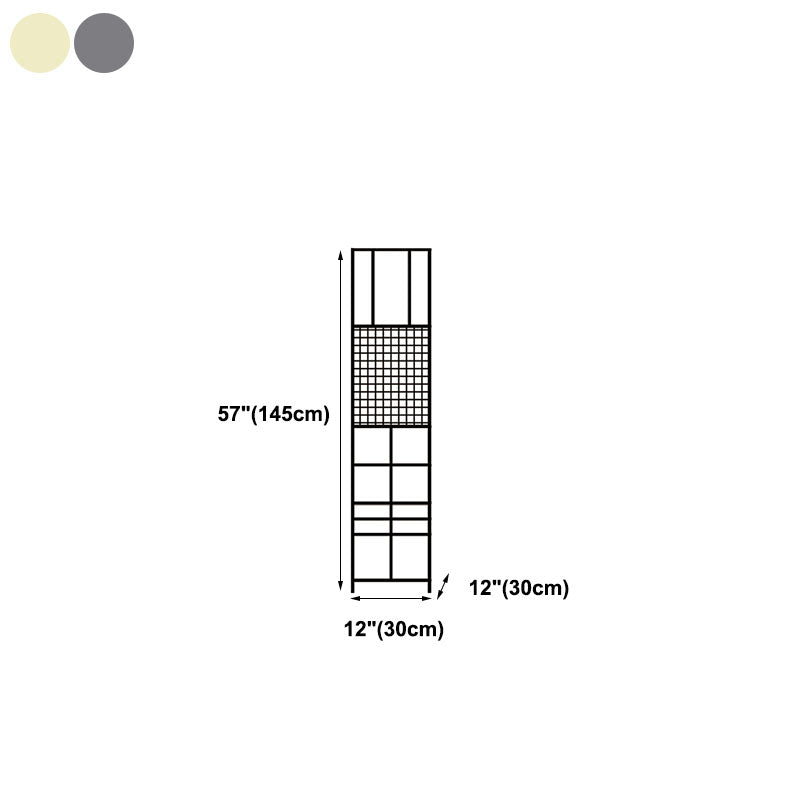 Libreria in metallo da 12 "W Open Storage Bookcase con ripiani in nero e oro