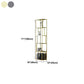 Libreria in metallo da 12 "W Open Storage Bookcase con ripiani in nero e oro