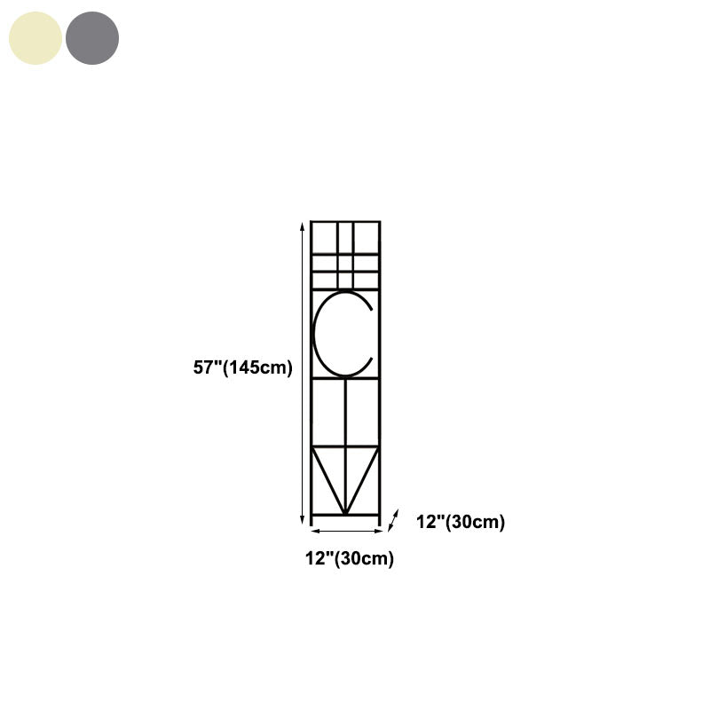 Libreria in metallo da 12 "W Open Storage Bookcase con ripiani in nero e oro