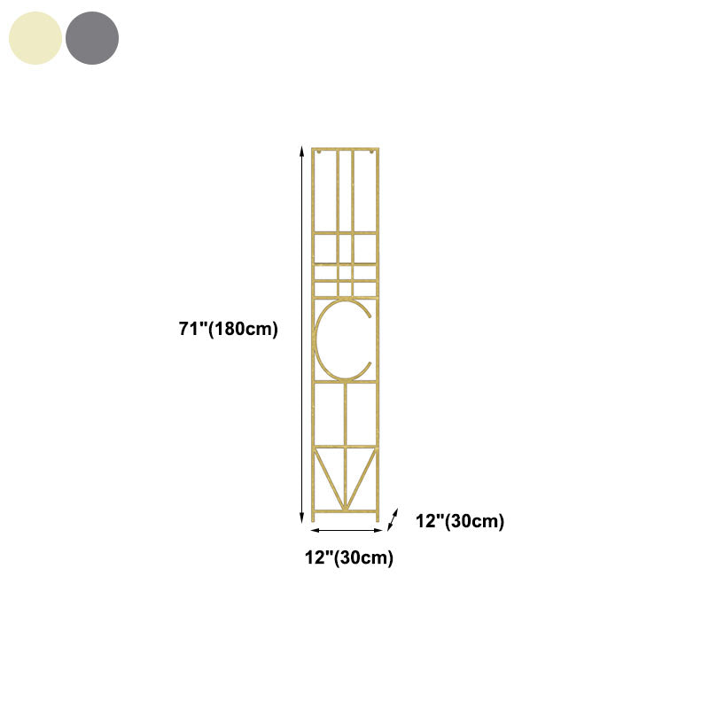 Libreria in metallo da 12 "W Open Storage Bookcase con ripiani in nero e oro