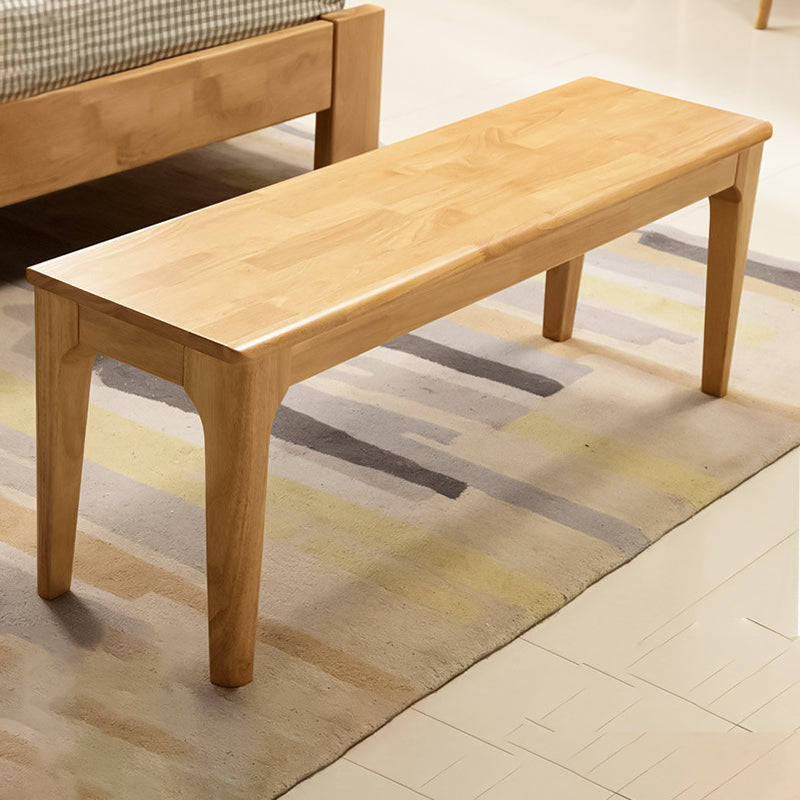17.7 Inch Height Modern Seating Bench Solid Wood Bench with Legs Clearhalo 'Benches' 'Chairs & Seating' 'furn' 'furn_benches' 'Furniture' 'Living Room Furniture' 5760749