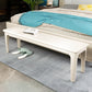 17.7 Inch Height Modern Seating Bench Solid Wood Bench with Legs White Clearhalo 'Benches' 'Chairs & Seating' 'furn' 'furn_benches' 'Furniture' 'Living Room Furniture' 5760757