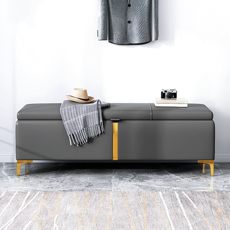 Glam Cushioned Seating Bench 15.4" W Upholstered Ottoman Bench Clearhalo 'Benches' 'Chairs & Seating' 'furn' 'furn_benches' 'Furniture' 'Living Room Furniture' 5760812