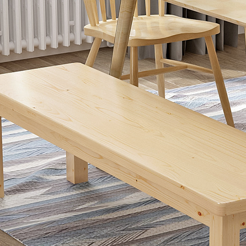 11.8" Wide Contemporary Seating Bench Solid Wood Bench with Squared Legs Clearhalo 'Benches' 'Chairs & Seating' 'furn' 'furn_benches' 'Furniture' 'Living Room Furniture' 5760833