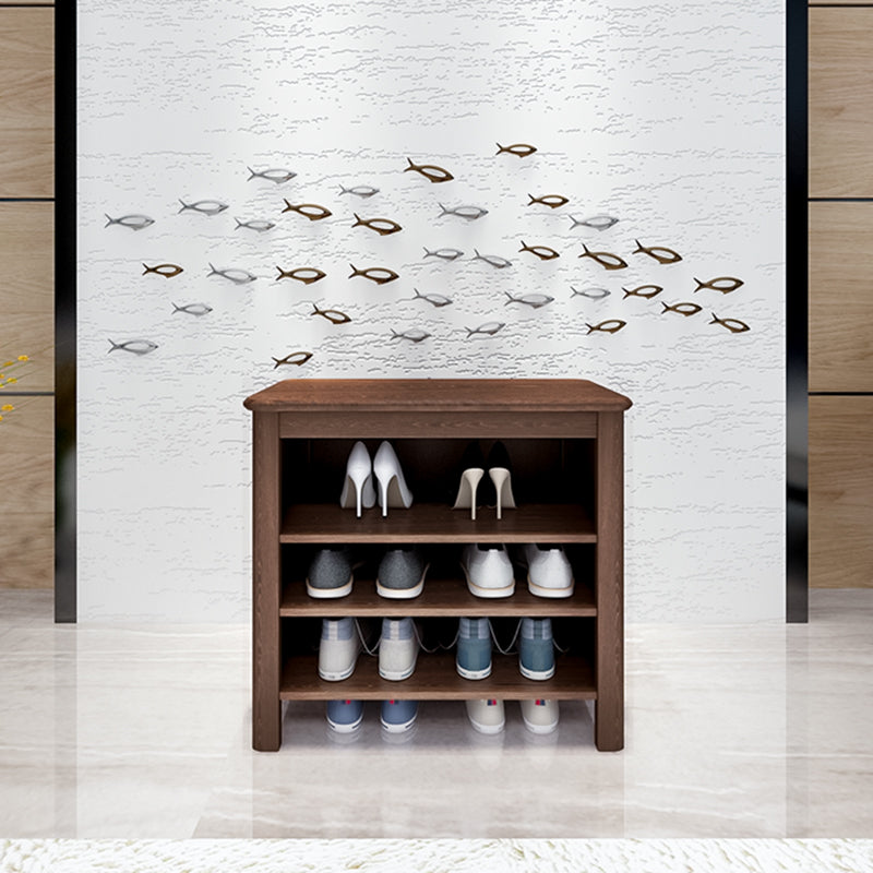 13.8" Wide Modern Entryway Bench Solid Wood Entryway Bench Seating Bench 24"L x 14"W x 20"H Nut-Brown Clearhalo 'Benches' 'Chairs & Seating' 'furn' 'furn_benches' 'Furniture' 'Living Room Furniture' 5760852