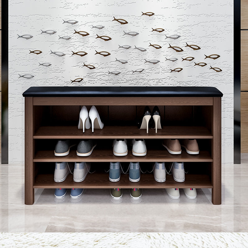 13.8" Wide Modern Entryway Bench Solid Wood Entryway Bench Seating Bench 39.4"L x 13.8"W x 20.5"H Tan Clearhalo 'Benches' 'Chairs & Seating' 'furn' 'furn_benches' 'Furniture' 'Living Room Furniture' 5760866