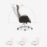 ハイバックエグゼクティブチェアパッド付きアームレザーソフトスイベルオフィスチェア