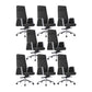 Modern Computer Chair Fixed Arms Chair High Back Leather Management Office Chair