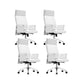 Modern Computer Chair Fixed Arms Chair High Back Leather Management Office Chair