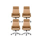 Modern Computer Chair Fixed Arms Chair High Back Leather Management Office Chair