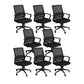 Modern No Distressing Office Chair Breathable AirGrid Fixed Arms Chair 8 Piece Set Casters Included Clearhalo 'furn' 'furn_office_chair' 'Furniture' 'Office Chairs' 'Office Furniture' 'office_chair' 5760999
