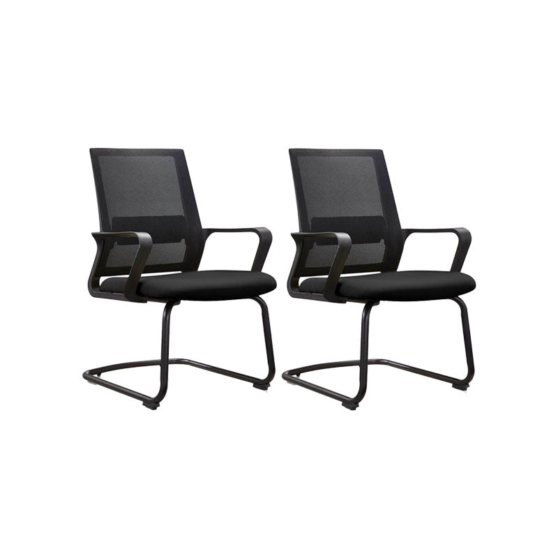 Modern No Distressing Office Chair Breathable AirGrid Fixed Arms Chair 2 Piece Set Casters Not Included Clearhalo 'furn' 'furn_office_chair' 'Furniture' 'Office Chairs' 'Office Furniture' 'office_chair' 5761002