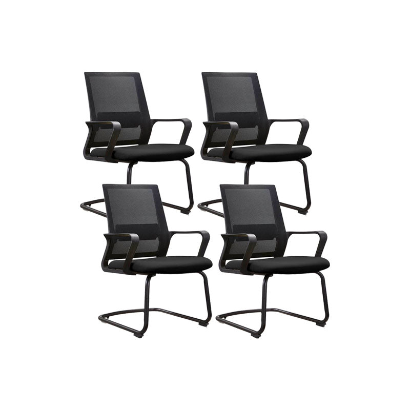 Modern No Distressing Office Chair Breathable AirGrid Fixed Arms Chair 4 Piece Set Casters Not Included Clearhalo 'furn' 'furn_office_chair' 'Furniture' 'Office Chairs' 'Office Furniture' 'office_chair' 5761005
